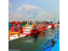 inflatable aqua run challenge water pool na mga laruan
 na may 3 taong warranty
