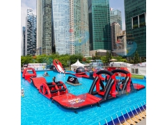 aqua run challenge inflatable water park para sa pool
