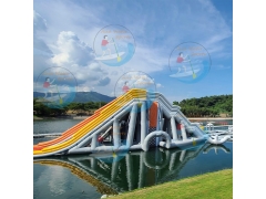 higanteng lumulutang na inflatable water slide para sa water park
 Fun at the sea!